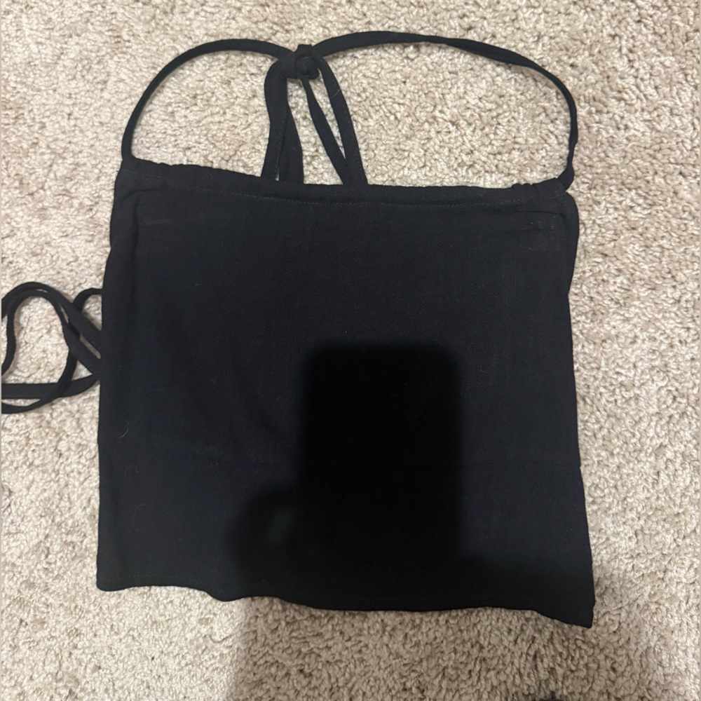 La Hearts Black Strappy Tank Top